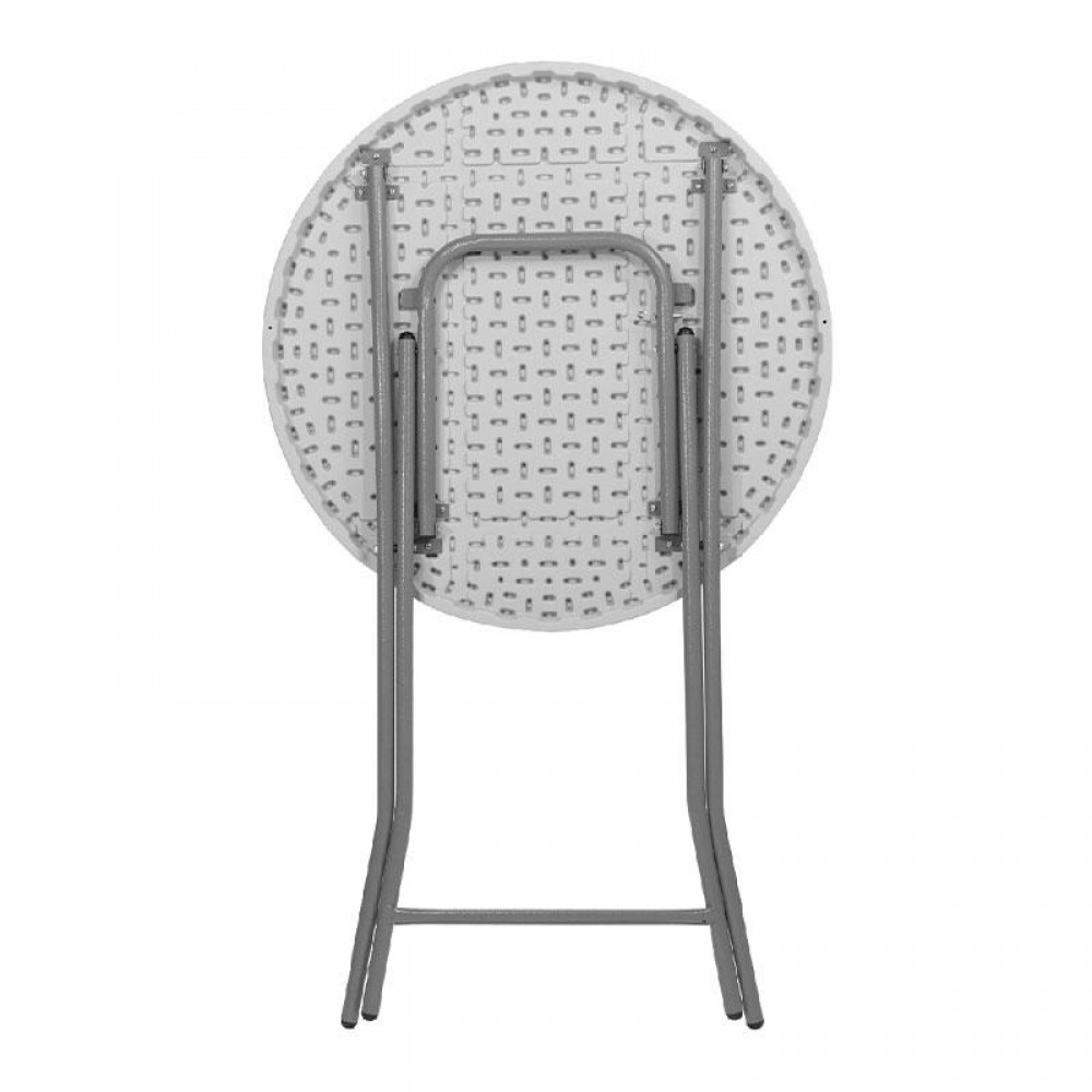 ΤΡΑΠΕΖΙ ΜΠΑΡ ΣΥΝΕΔΡΙΟΥ-CATERING Fylliana FL80 ΛΕΥΚΟ 80x110εκ ΣΤΡΟΓΓΥΛΟ ΠΤΥΣΣΟΜΕΝΟ