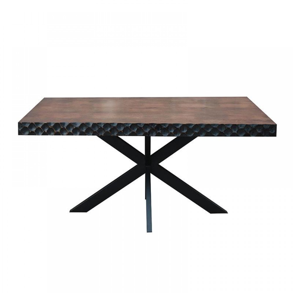 ΤΡΑΠΕΖΙ ΤΡΑΠΕΖΑΡΙΑΣ Fylliana Amrita ΚΑΦΕ ΧΡΩΜΑ 180x90x75εκ