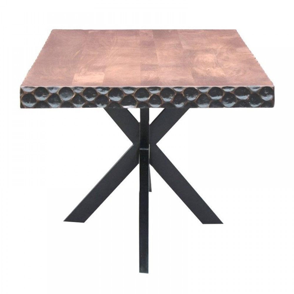ΤΡΑΠΕΖΙ ΤΡΑΠΕΖΑΡΙΑΣ Fylliana Amrita ΚΑΦΕ ΧΡΩΜΑ 180x90x75εκ