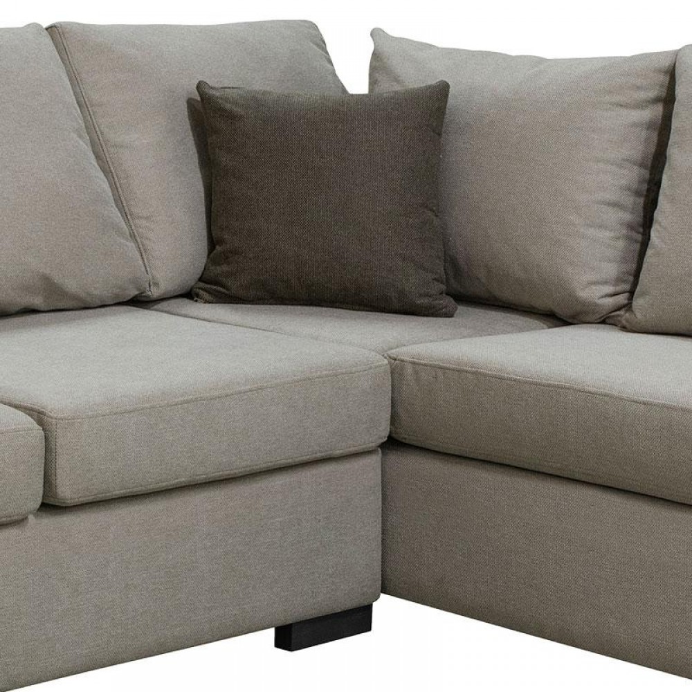 ΚΑΝΑΠΕΣ ΓΩΝΙΑ ΔΕΞΙΑ Fylliana New Toulouse MOCCA ΥΦΑΣΜΑ ΜΕ TAUPE ΜΑΞΙΛΑΡΙΑ 260x205x93εκ