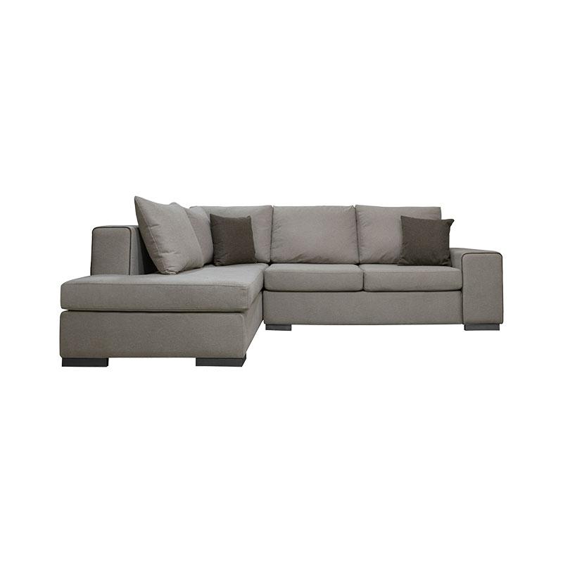 ΚΑΝΑΠΕΣ ΓΩΝΙΑ ΑΡΙΣΤΕΡΗ Fylliana New Toulouse MOCCA ΥΦΑΣΜΑ ΜΕ TAUPE ΜΑΞΙΛΑΡΙΑ 260x205x93εκ
