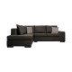 ΚΑΝΑΠΕΣ ΓΩΝΙΑ ΑΡΙΣΤΕΡΗ Fylliana New Toulouse TAUPE ΥΦΑΣΜΑ ΜΕ MOCCA ΜΑΞΙΛΑΡΙΑ 260x205x93εκ