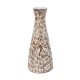 ΕΠΙΤΡΑΠΕΖΙΟ ΒΑΖΟ BAMBOO-ΚΟΧΥΛΙ TEAR DROP Fylliana FL03 ΜΠΕΖ-ΚΑΦΕ-ΛΕΥΚΟ ΧΡΩΜΑ 18x43εκ