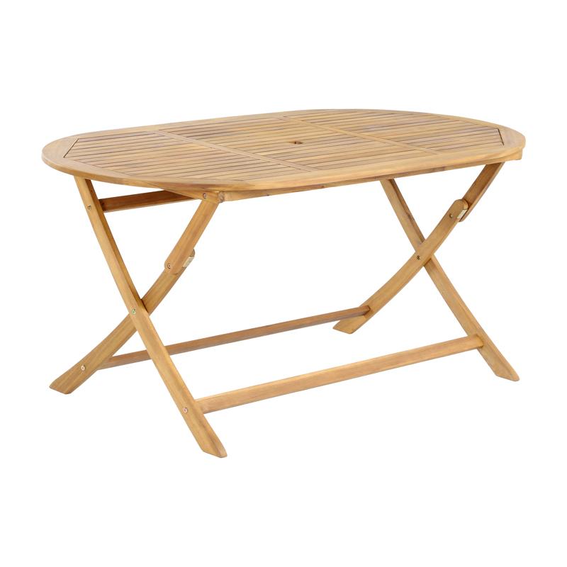 ΑΝΑΔΙΠΛΟΥΜΕΝΟ ΟΒΑΛ ΤΡΑΠΕΖΙ ΚΗΠΟΥ ΞΥΛΟ ΑΚΑΚΙΑΣ Fylliana FL945 ΚΑΡΥΔΙ ΣΚΕΛΕΤΟΣ 150x80x74εκ