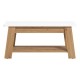 ΤΡΑΠΕΖΑΚΙ ΣΑΛΟΝΙΟΥ PIAVE ARTISAN OAK-ΛΕΥΚΟ HIGH GLOSS 101x55x47εκ