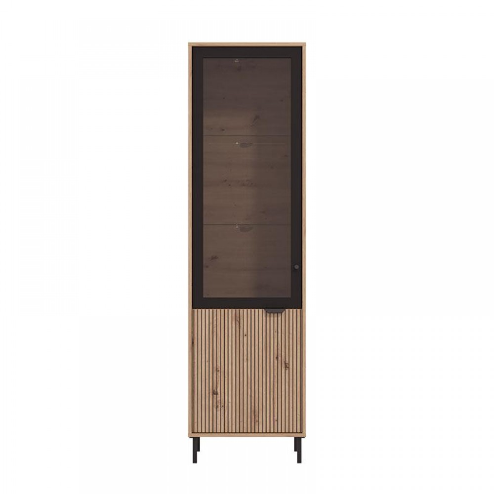 ΒΙΤΡΙΝΑ MAYENNE 1K VS1 ARTISAN OAK-ΜΑΥΡΟ MAT 55x40x195εκ