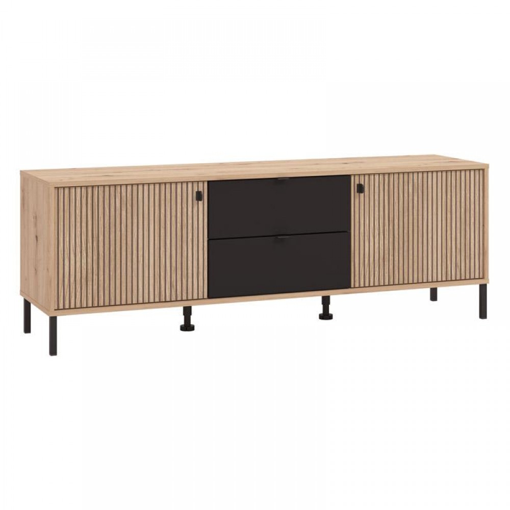 ΕΠΙΠΛΟ ΤΗΛΕΟΡΑΣΗΣ MAYENNE 157 3K2F2V ARTISAN OAK-ΜΑΥΡΟ MAT 157x40x55εκ