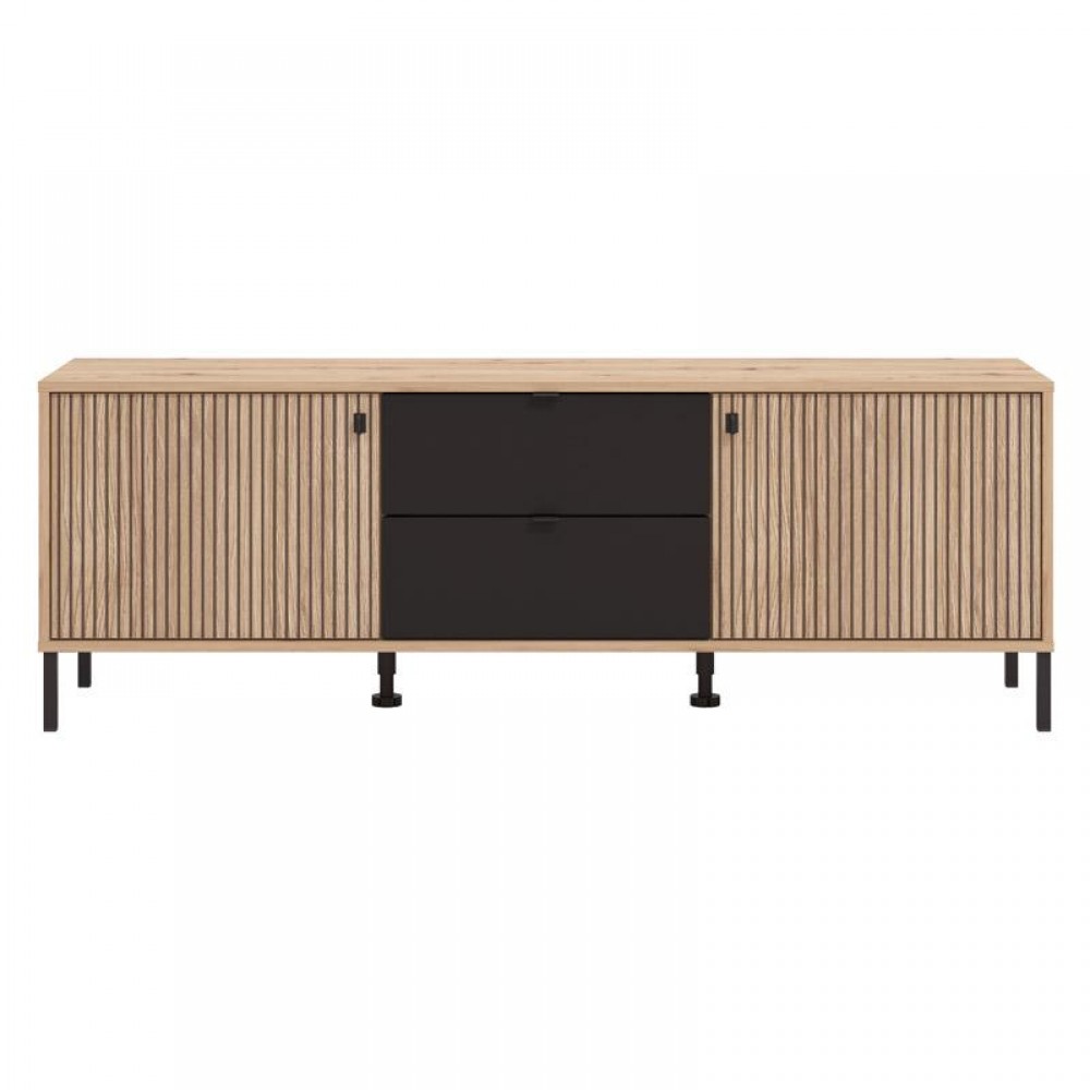 ΕΠΙΠΛΟ ΤΗΛΕΟΡΑΣΗΣ MAYENNE 157 3K2F2V ARTISAN OAK-ΜΑΥΡΟ MAT 157x40x55εκ