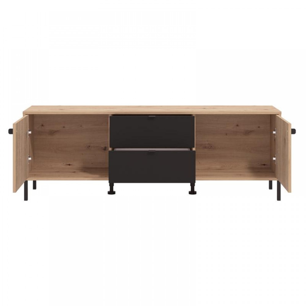 ΕΠΙΠΛΟ ΤΗΛΕΟΡΑΣΗΣ MAYENNE 157 3K2F2V ARTISAN OAK-ΜΑΥΡΟ MAT 157x40x55εκ