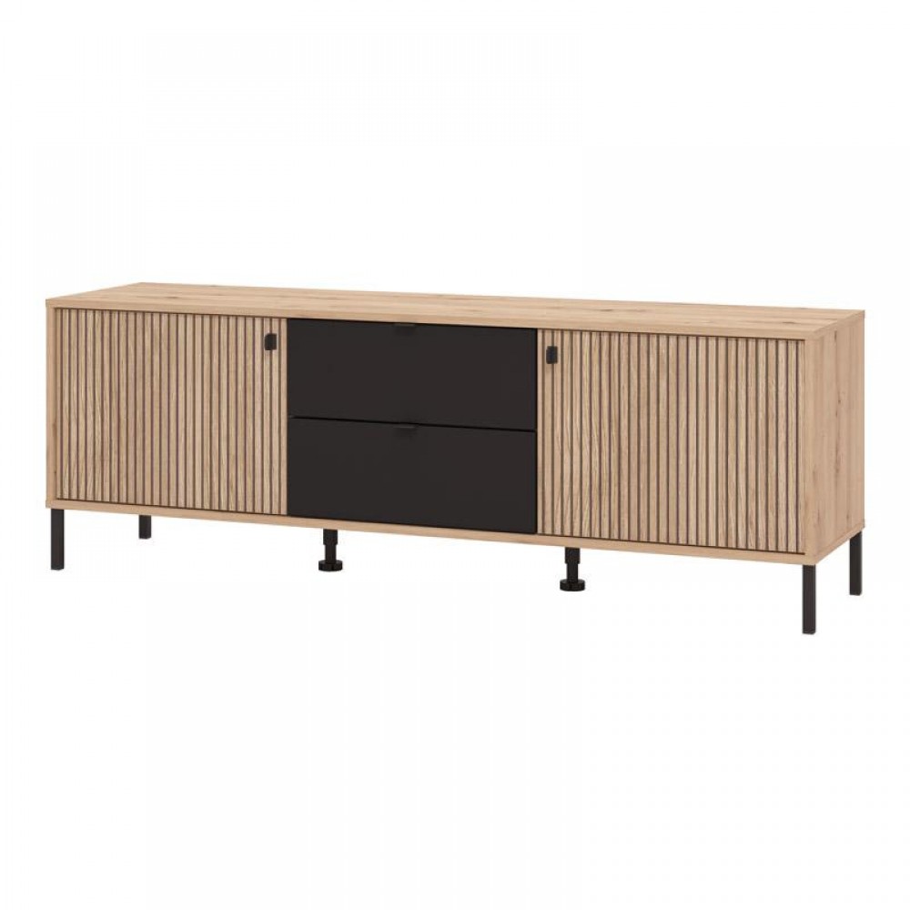 ΕΠΙΠΛΟ ΤΗΛΕΟΡΑΣΗΣ MAYENNE 157 3K2F2V ARTISAN OAK-ΜΑΥΡΟ MAT 157x40x55εκ
