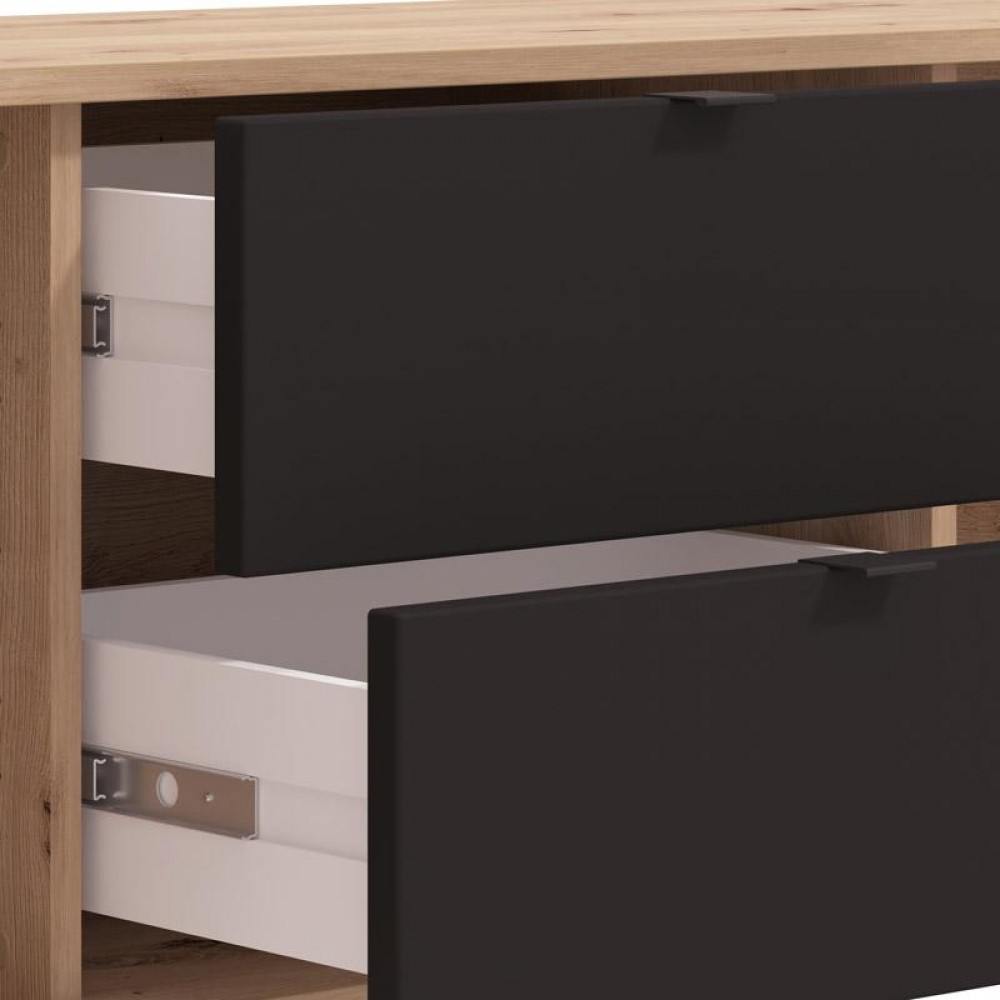 ΕΠΙΠΛΟ ΤΗΛΕΟΡΑΣΗΣ MAYENNE 157 3K2F2V ARTISAN OAK-ΜΑΥΡΟ MAT 157x40x55εκ