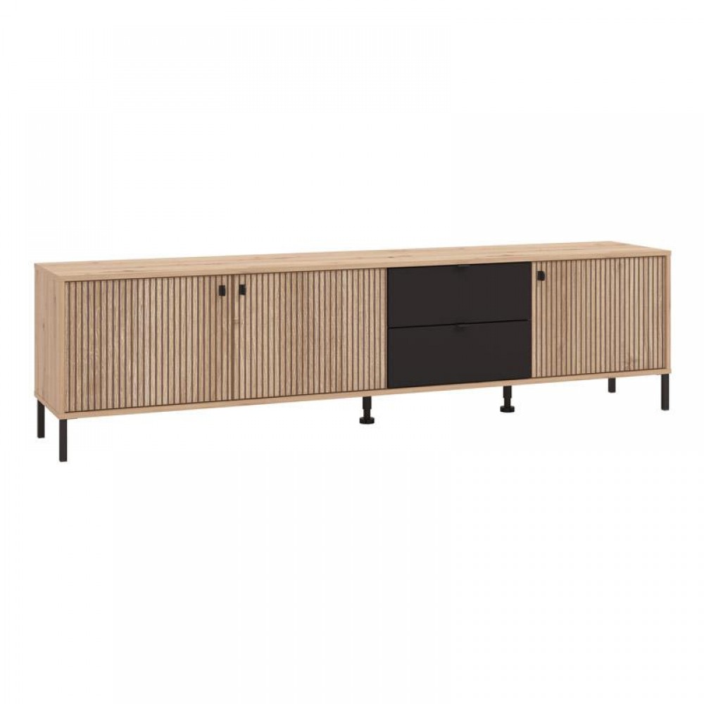 ΕΠΙΠΛΟ ΤΗΛΕΟΡΑΣΗΣ MAYENNE 208 4K2F3V ARTISAN OAK-ΜΑΥΡΟ MAT 208x40x55εκ
