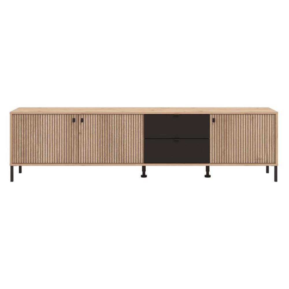 ΕΠΙΠΛΟ ΤΗΛΕΟΡΑΣΗΣ MAYENNE 208 4K2F3V ARTISAN OAK-ΜΑΥΡΟ MAT 208x40x55εκ