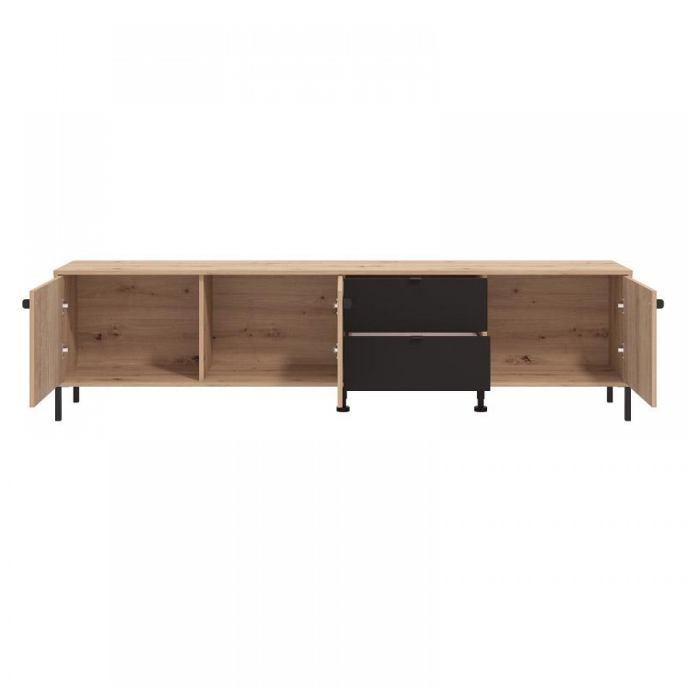 ΕΠΙΠΛΟ ΤΗΛΕΟΡΑΣΗΣ MAYENNE 208 4K2F3V ARTISAN OAK-ΜΑΥΡΟ MAT 208x40x55εκ