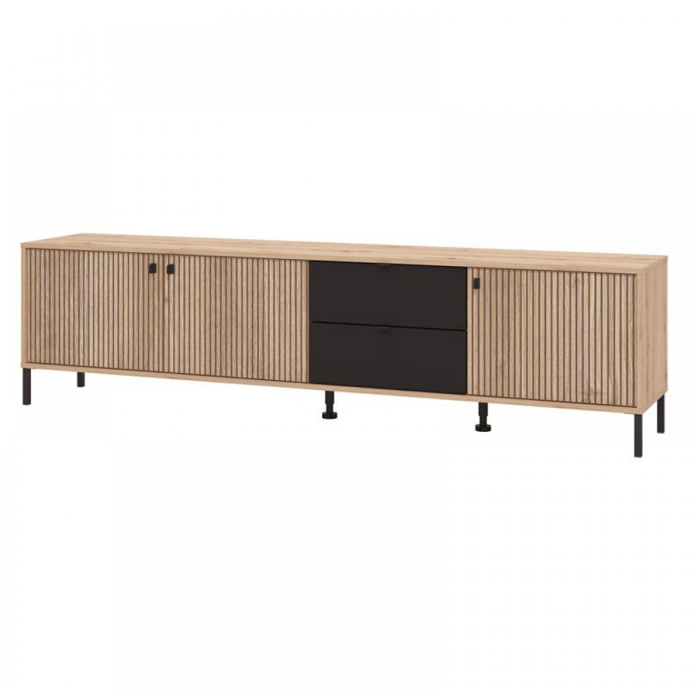 ΕΠΙΠΛΟ ΤΗΛΕΟΡΑΣΗΣ MAYENNE 208 4K2F3V ARTISAN OAK-ΜΑΥΡΟ MAT 208x40x55εκ