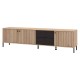 ΕΠΙΠΛΟ ΤΗΛΕΟΡΑΣΗΣ MAYENNE 208 4K2F3V ARTISAN OAK-ΜΑΥΡΟ MAT 208x40x55εκ
