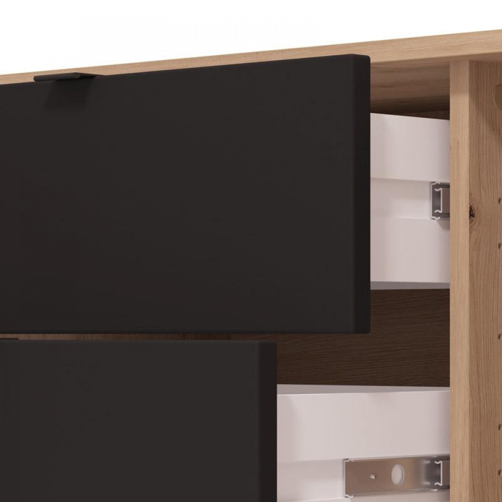 ΕΠΙΠΛΟ ΤΗΛΕΟΡΑΣΗΣ MAYENNE 208 4K2F3V ARTISAN OAK-ΜΑΥΡΟ MAT 208x40x55εκ