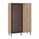 ΒΙΤΡΙΝΑ MAYENNE 2K VS1 ARTISAN OAK-ΜΑΥΡΟ MAT 93x40x137εκ