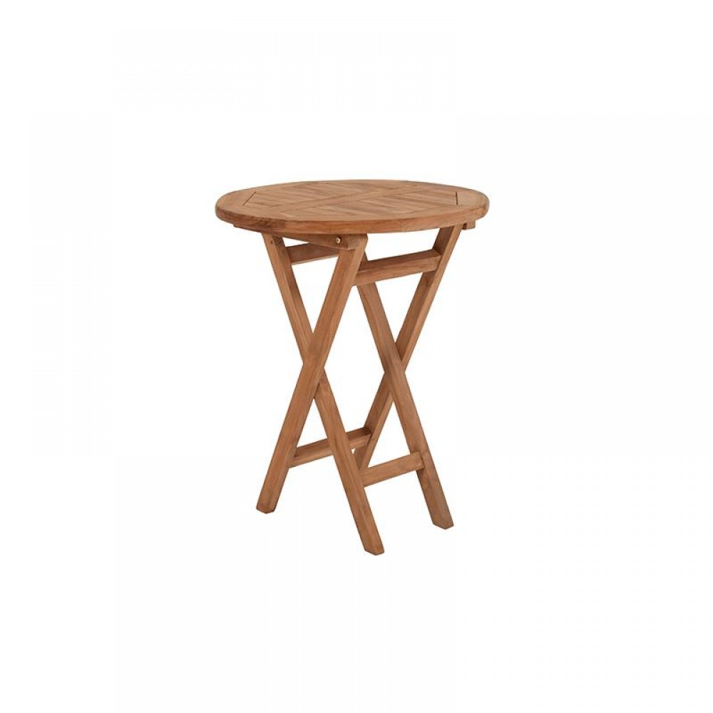 ΣΤΡΟΓΓΥΛΟ ΤΡΑΠΕΖΙ ΚΗΠΟΥ Fylliana Winston ΜΑΣΙΦ ΞΥΛΟ ΤΕΑΚ ΦΥΣΙΚΟ ΧΡΩΜΑ 60x75εκ