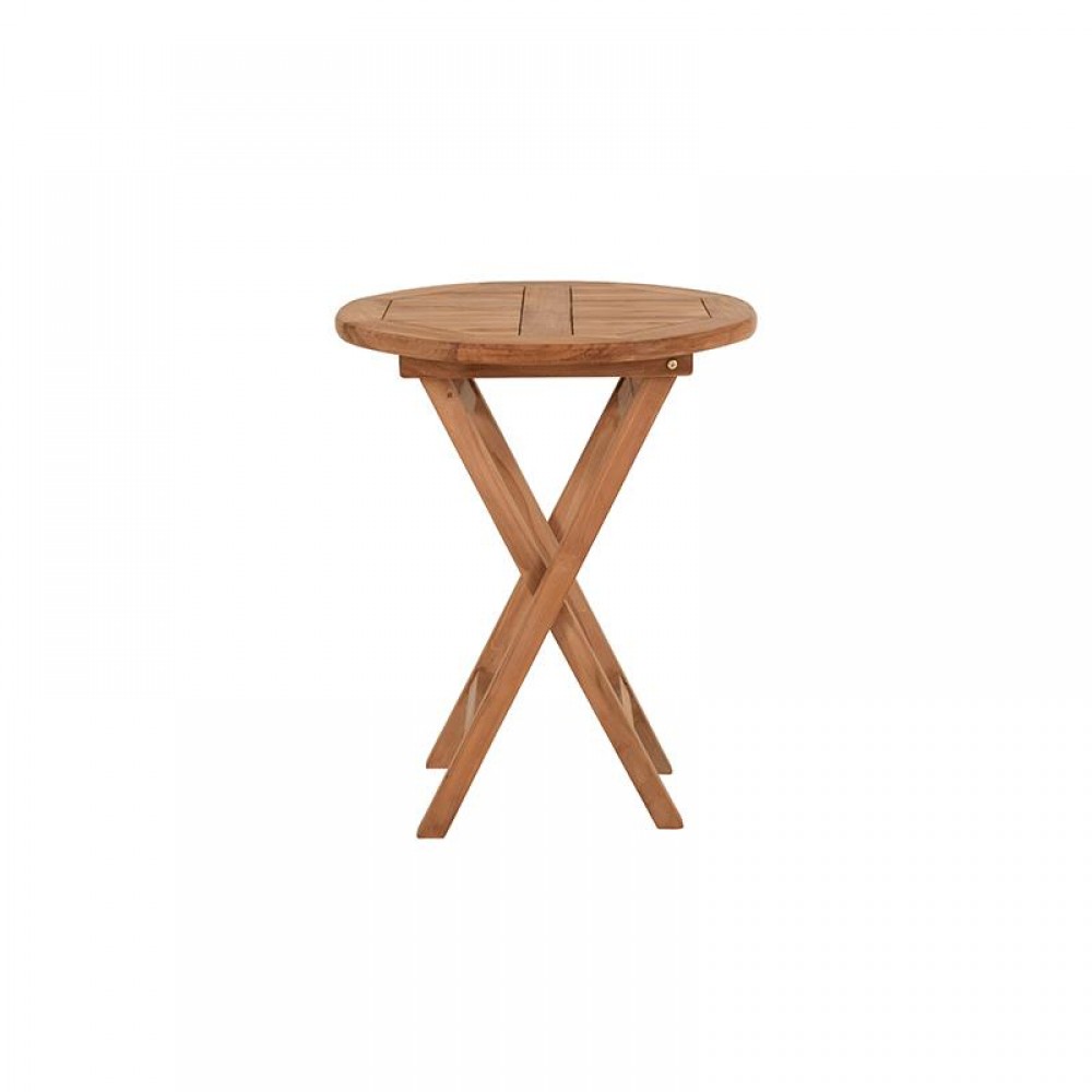 ΣΤΡΟΓΓΥΛΟ ΤΡΑΠΕΖΙ ΚΗΠΟΥ Fylliana Winston ΜΑΣΙΦ ΞΥΛΟ ΤΕΑΚ ΦΥΣΙΚΟ ΧΡΩΜΑ 60x75εκ