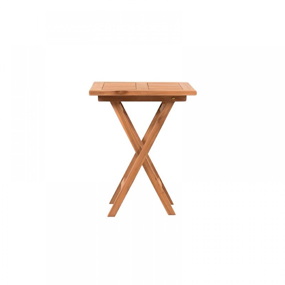 ΤΕΤΡΑΓΩΝΟ ΤΡΑΠΕΖΙ ΚΗΠΟΥ Fylliana Winston ΜΑΣΙΦ ΞΥΛΟ ΤΕΑΚ ΦΥΣΙΚΟ ΧΡΩΜΑ 60x60x75εκ