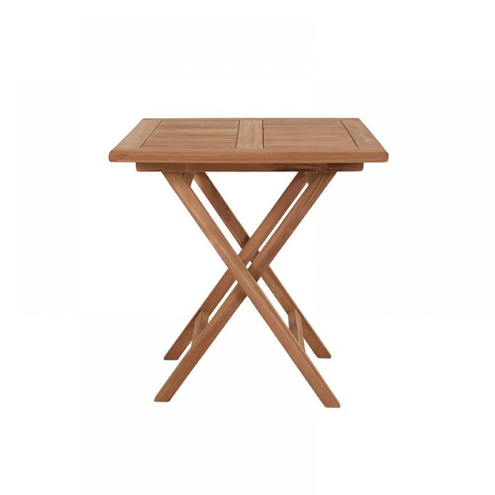 ΤΕΤΡΑΓΩΝΟ ΤΡΑΠΕΖΙ ΚΗΠΟΥ Fylliana Winston ΜΑΣΙΦ ΞΥΛΟ ΤΕΑΚ ΦΥΣΙΚΟ ΧΡΩΜΑ 70x70x75εκ