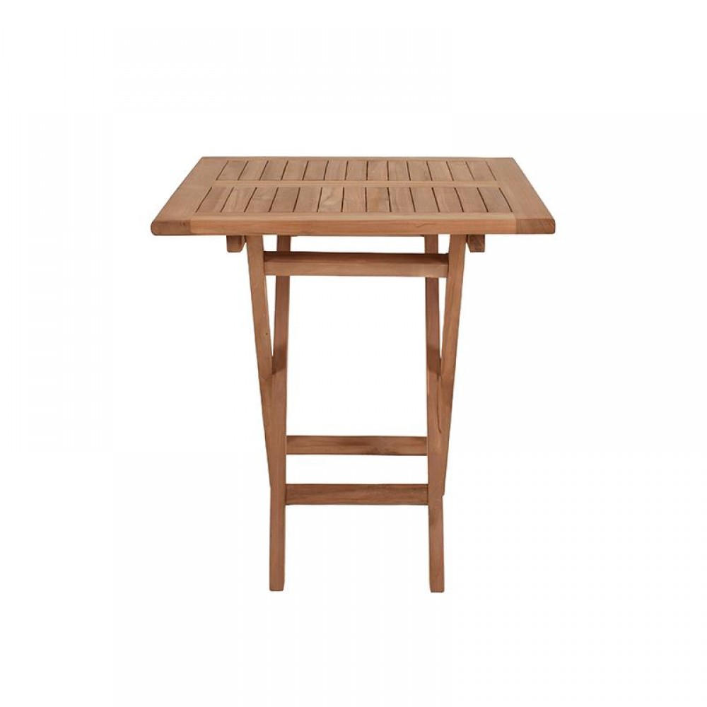 ΤΕΤΡΑΓΩΝΟ ΤΡΑΠΕΖΙ ΚΗΠΟΥ Fylliana Winston ΜΑΣΙΦ ΞΥΛΟ ΤΕΑΚ ΦΥΣΙΚΟ ΧΡΩΜΑ 70x70x75εκ