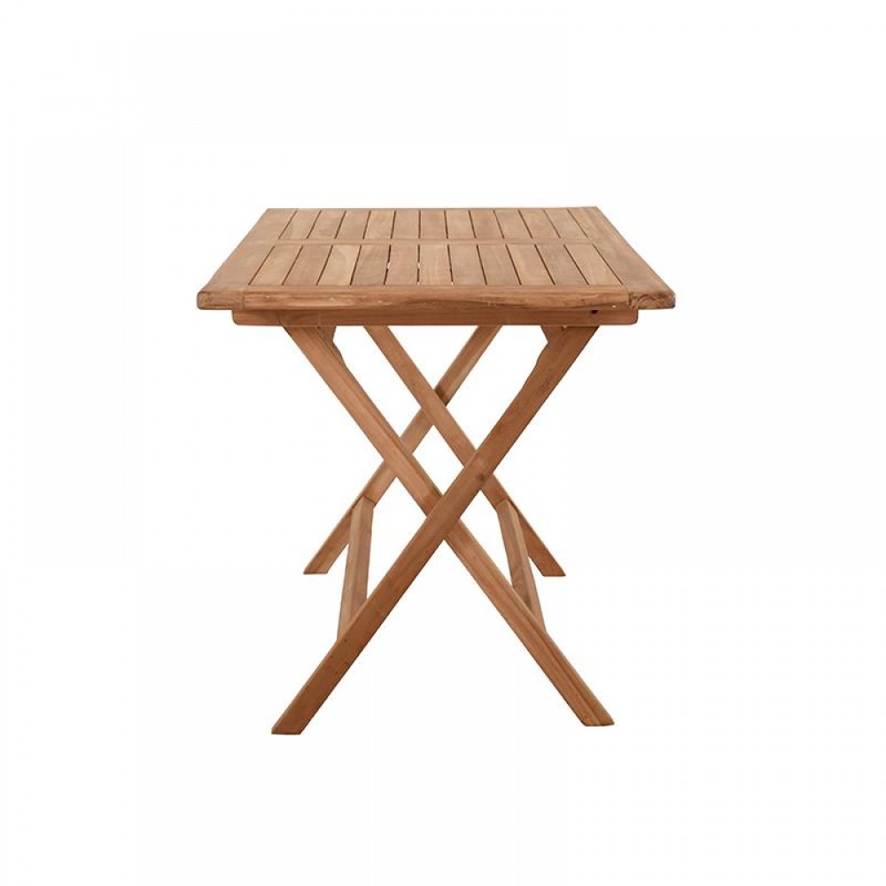 ΤΕΤΡΑΓΩΝΟ ΤΡΑΠΕΖΙ ΚΗΠΟΥ Fylliana Winston ΜΑΣΙΦ ΞΥΛΟ ΤΕΑΚ ΦΥΣΙΚΟ ΧΡΩΜΑ 70x70x75εκ