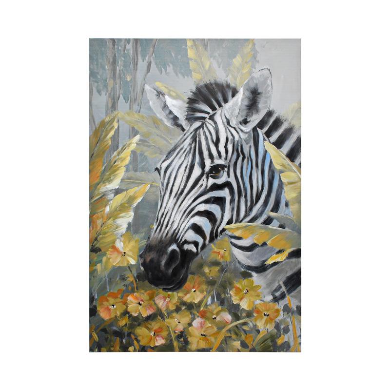 ΠΙΝΑΚΑΣ ΣΕ ΚΑΜΒΑ ΖΕΒΡΑ Fylliana FL460 ΜΑΥΡΟ-ΛΕΥΚΟ-ΚΑΦΕ 80x120xεκ