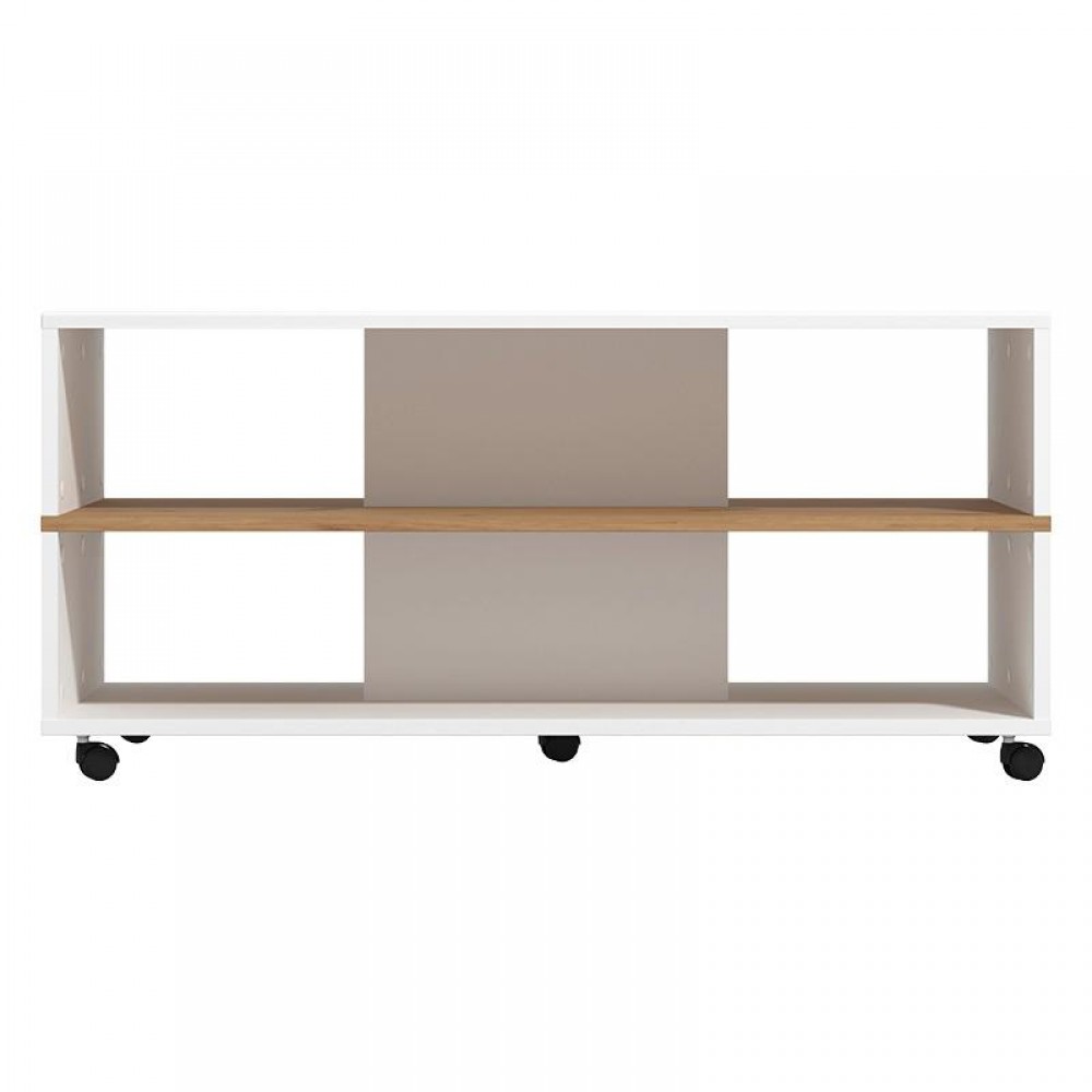 ΤΡΑΠΕΖΑΚΙ ΣΑΛΟΝΙΟΥ SAVIO ΛΕΥΚΟ-ARTISAN-ΛΕΥΚΟ HIGH GLOSS 101x55x48εκ