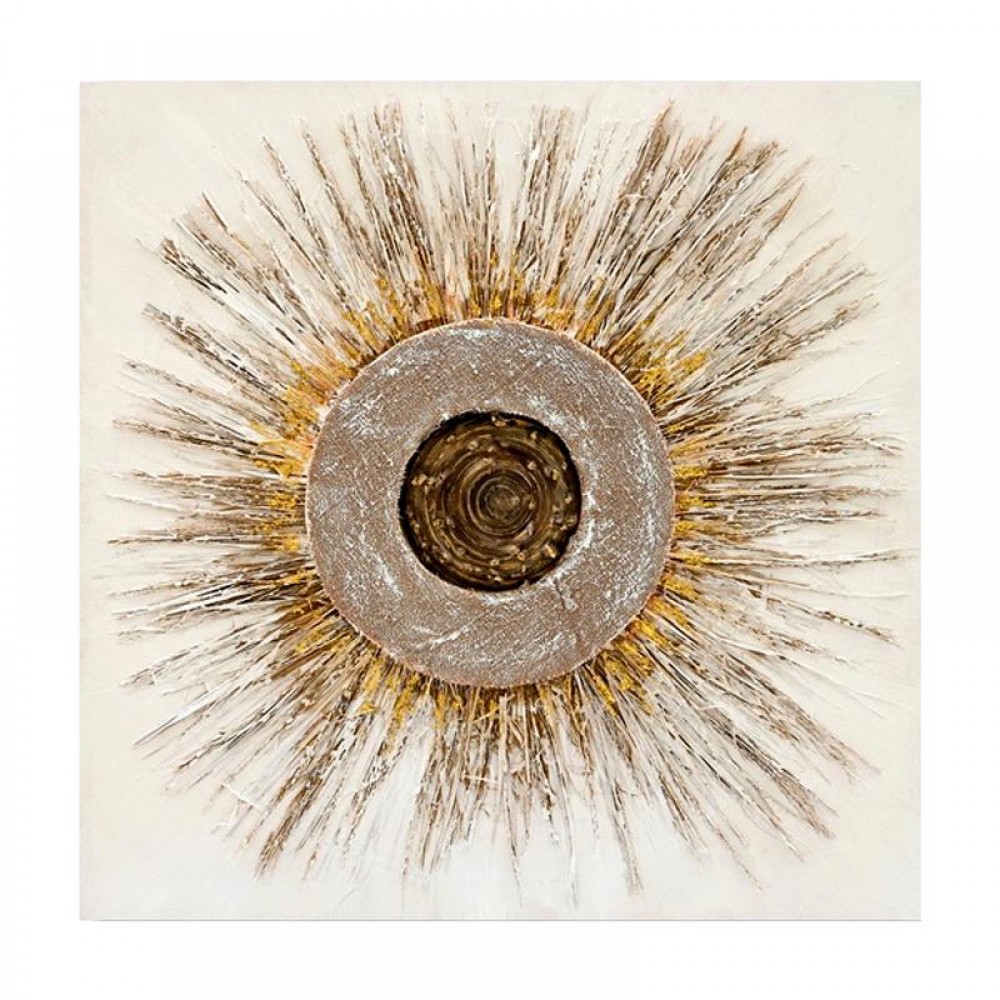 ΠΙΝΑΚΑΣ ΣΕ ΚΑΜΒΑ Fylliana FL0621 ΜΠΕΖ-ΚΑΦΕ 80x3x80εκ