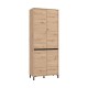 ΠΑΠΟΥΤΣΟΘΗΚΗ FLANNAN 2K4V ARTISAN OAK/ΜΑΥΡΟ MATT ΧΡΩΜΑ 80x40x205εκ