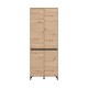 ΠΑΠΟΥΤΣΟΘΗΚΗ FLANNAN 2K4V ARTISAN OAK/ΜΑΥΡΟ MATT ΧΡΩΜΑ 80x40x205εκ