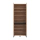 ΠΑΠΟΥΤΣΟΘΗΚΗ FLANNAN 2K4V ARTISAN OAK/ΜΑΥΡΟ MATT ΧΡΩΜΑ 80x40x205εκ