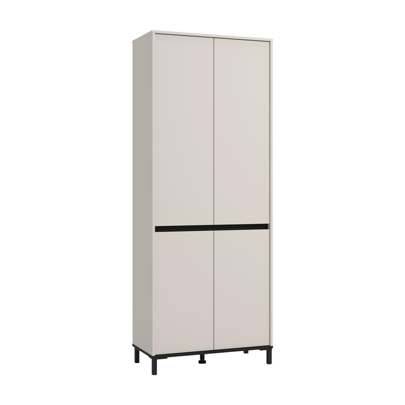 ΠΑΠΟΥΤΣΟΘΗΚΗ FLANNAN 2K4V CASHMERE/ΜΑΥΡΟ MATT ΧΡΩΜΑ 80x40x205εκ