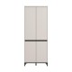 ΠΑΠΟΥΤΣΟΘΗΚΗ FLANNAN 2K4V CASHMERE/ΜΑΥΡΟ MATT ΧΡΩΜΑ 80x40x205εκ
