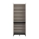ΠΑΠΟΥΤΣΟΘΗΚΗ FLANNAN 2K4V CASHMERE/ΜΑΥΡΟ MATT ΧΡΩΜΑ 80x40x205εκ