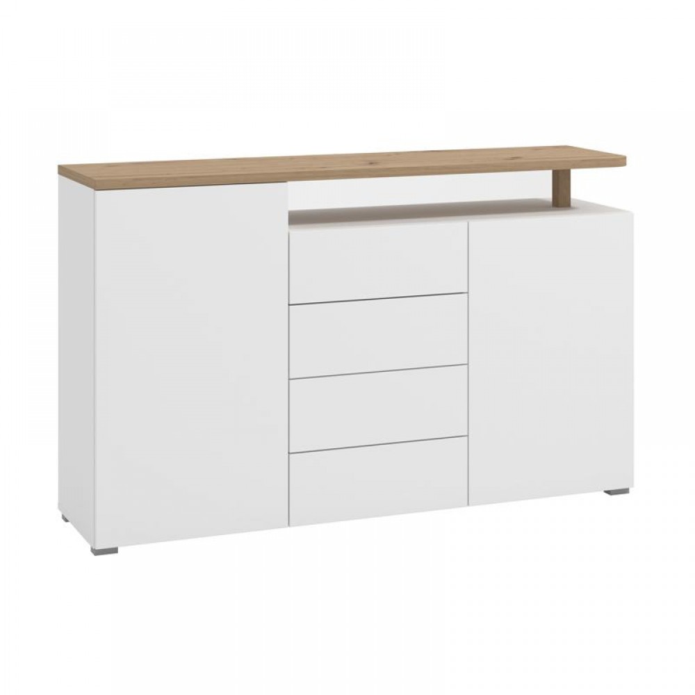 ΚΟΜΟΤΑ-ΜΠΟΥΦΕΣ ATERNO 154 3K4F2V ΛΕΥΚΟ/ARTISAN ΧΡΩΜΑ 154x40x94εκ