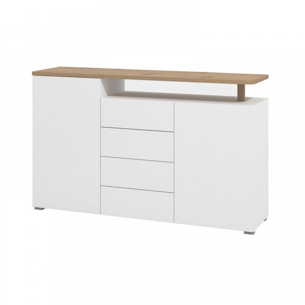 ΚΟΜΟΤΑ-ΜΠΟΥΦΕΣ ATERNO 154 3K4F2V ΛΕΥΚΟ/ARTISAN ΧΡΩΜΑ 154x40x94εκ
