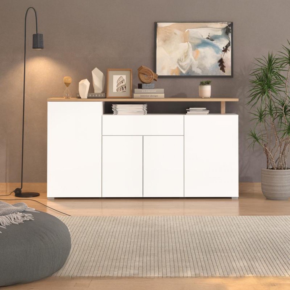 ΚΟΜΟΤΑ-ΜΠΟΥΦΕΣ ATERNO 180 4K1F4V ΛΕΥΚΟ/ARTISAN ΧΡΩΜΑ 180x40x94εκ