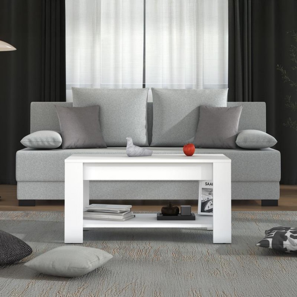 ΤΡΑΠΕΖΑΚΙ ΣΑΛΟΝΙΟΥ CLENT ΛΕΥΚΟ ΧΡΩΜΑ 90x50x45εκ