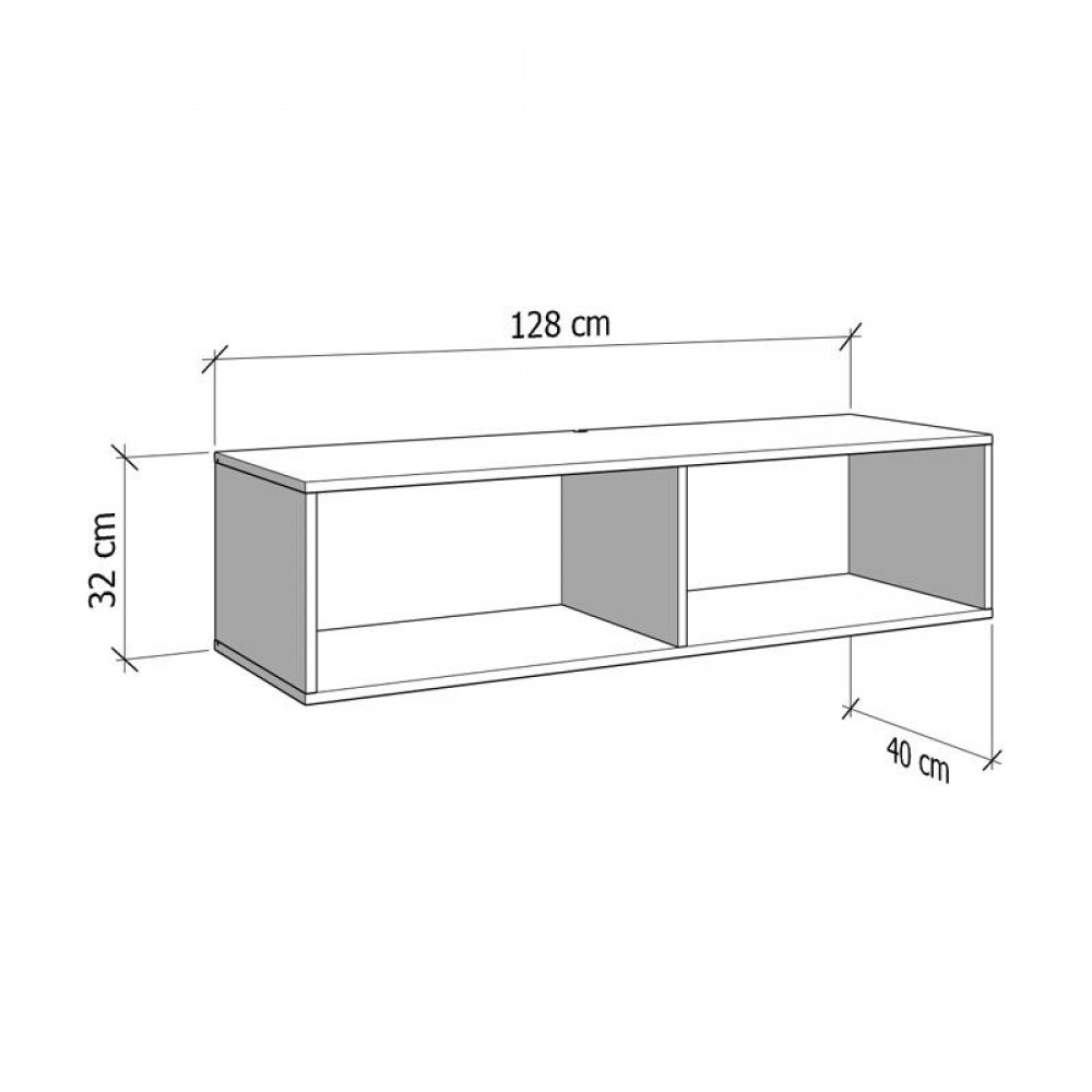 ΕΠΙΠΛΟ ΤΗΛΕΟΡΑΣΗΣ ROYAN TV 128 2K2V ARTISAN OAK ΧΡΩΜΑ 128x42x32εκ