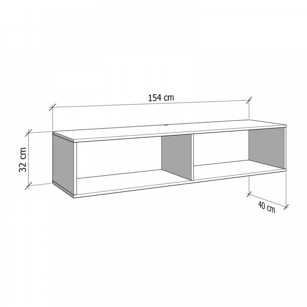 ΕΠΙΠΛΟ ΤΗΛΕΟΡΑΣΗΣ ROYAN TV 154 2K2V ARTISAN OAK ΧΡΩΜΑ 154x42x32εκ