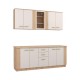 ΣΥΝΘΕΣΗ ΚΟΥΖΙΝΑΣ BELFORT 200 ARTISAN OAK/CASHMERE 200x51x200εκ