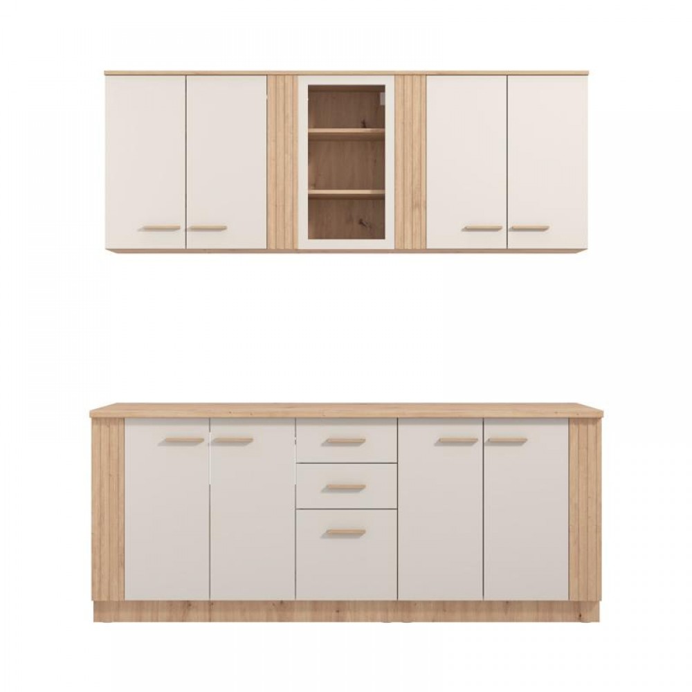 ΣΥΝΘΕΣΗ ΚΟΥΖΙΝΑΣ BELFORT 200 ARTISAN OAK/CASHMERE 200x51x200εκ