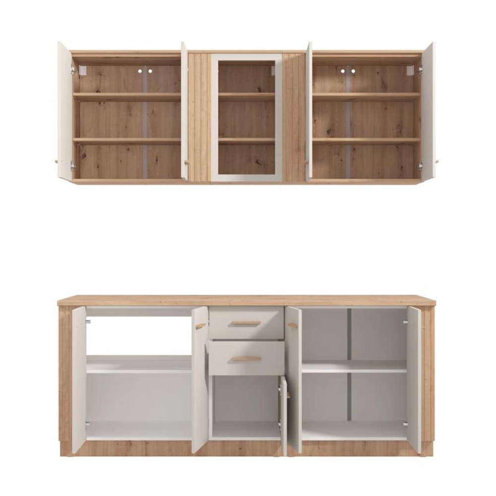 ΣΥΝΘΕΣΗ ΚΟΥΖΙΝΑΣ BELFORT 200 ARTISAN OAK/CASHMERE 200x51x200εκ