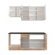 ΣΥΝΘΕΣΗ ΚΟΥΖΙΝΑΣ SAVONA 180 ARTISAN OAK/ΛΕΥΚΟ 180x57x200εκ