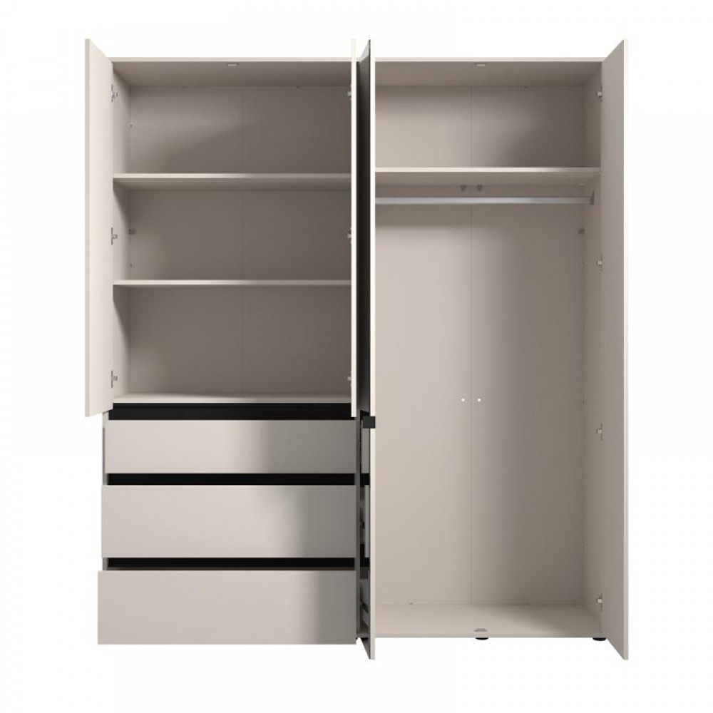 ΝΤΟΥΛΑΠΑ CORBETT 4K3F1O h211 CASHMERE/ΜΑΥΡΟ ΜΑΤ ΧΡΩΜΑ 183x55x211εκ