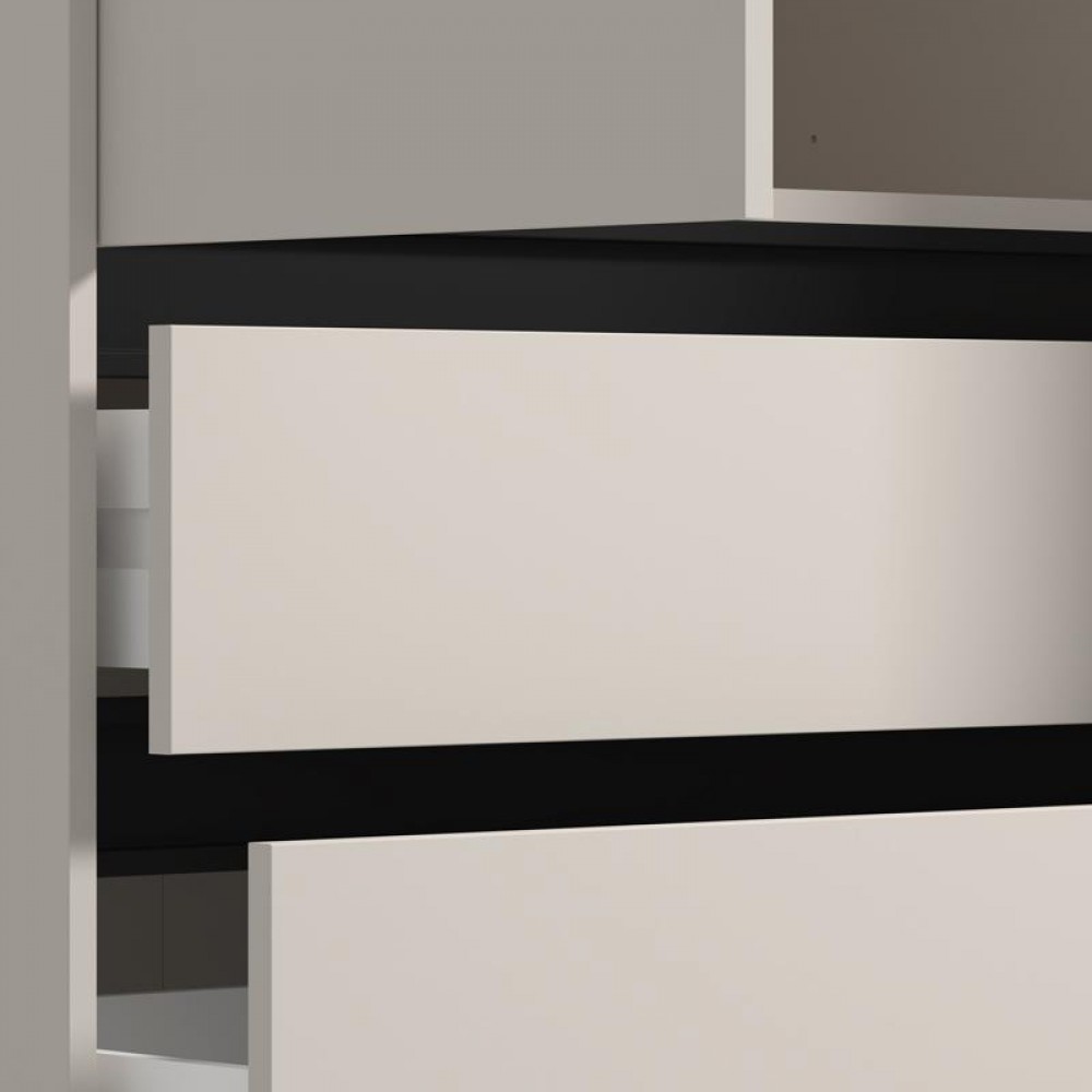 ΝΤΟΥΛΑΠΑ CORBETT 4K3F1O h211 CASHMERE/ΜΑΥΡΟ ΜΑΤ ΧΡΩΜΑ 183x55x211εκ