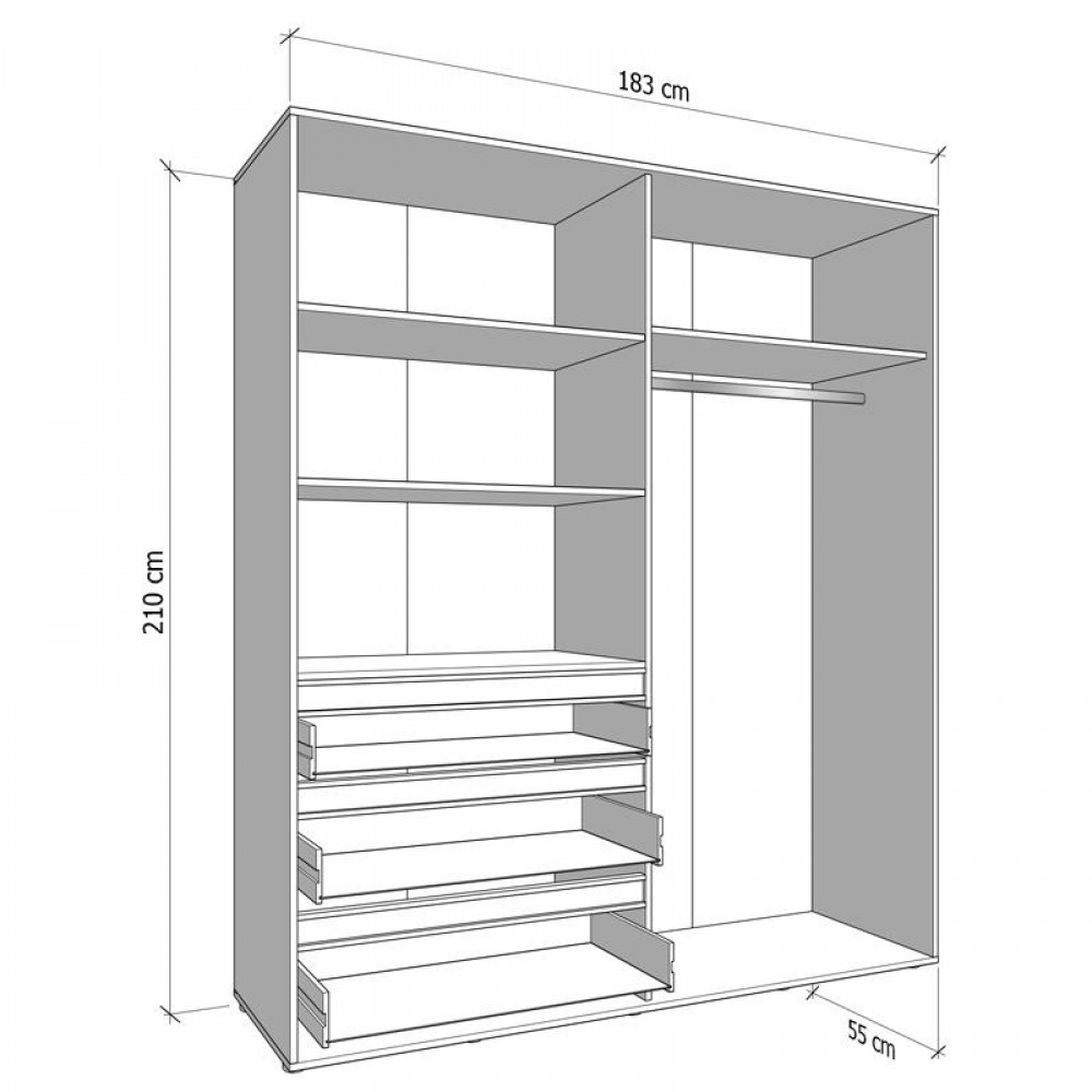 ΝΤΟΥΛΑΠΑ CORBETT 4K3F1O h211 CASHMERE/ΜΑΥΡΟ ΜΑΤ ΧΡΩΜΑ 183x55x211εκ